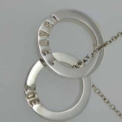 Personalised name loop, Sterling silver loop, Personalised loop pendant, Chunky silver loop, Handstamped, Name pendant, gifts for him & her