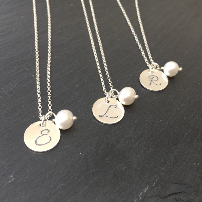 Sea Glass and Pearl Sterling Silver Personalised Necklace | Glass Of The Sea