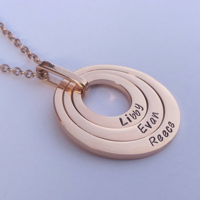 Personalised rose gold necklace - rose gold jewellery - unique rose gold necklace - name necklace - gift for mum, gift for her,gift for wife