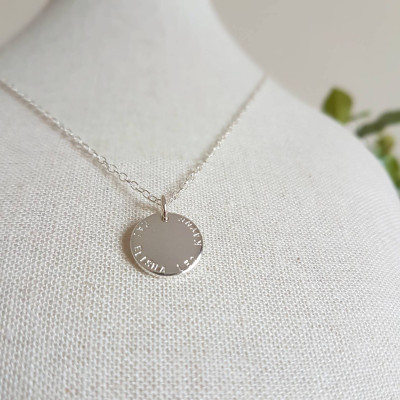 Personalised sterling silver name necklace, custom name necklace, childrens name necklace, new mum necklace, multiple name necklace