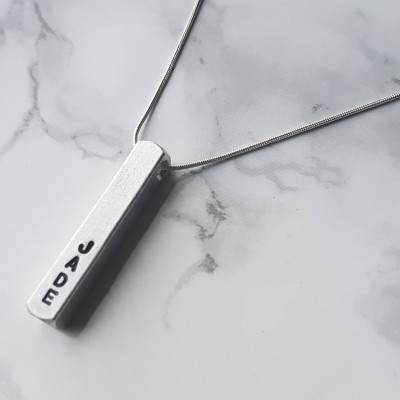 Personalized Bar Necklace | Name Necklace | Bar Necklace | Silver Bar Necklace | Simple Bar Necklace | Minimalist Necklace