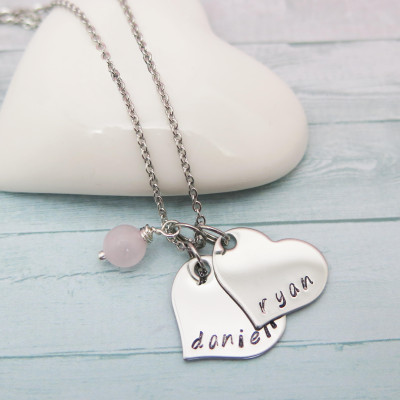 Personalized Necklace - Dainty Name Necklace - Kids Name Necklace - Mother Necklace - Name Necklace - Family Necklace - Hand Stamped Jewelry