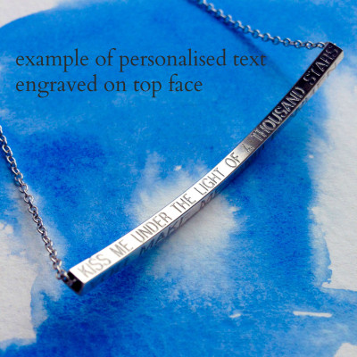 Personalized Silver 16" necklace ,You Make Me Smile When...