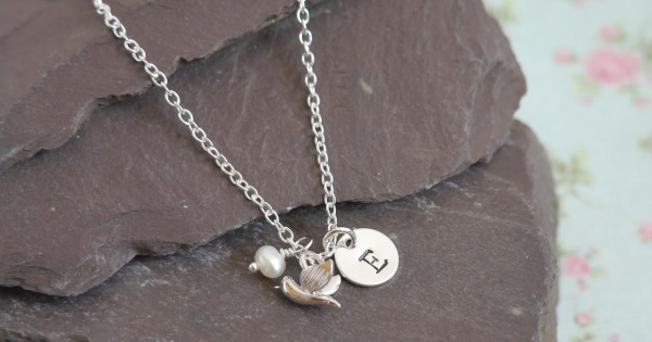Personalized Tiny Bird Necklace 