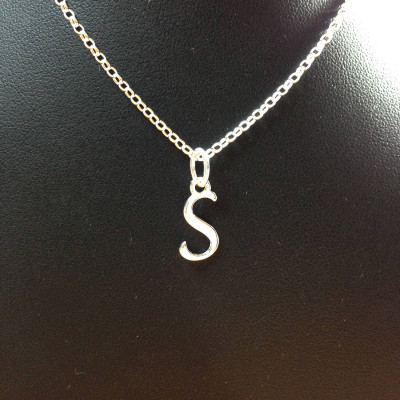 Personalized initial necklace, sterling silver initial charm, sterling silver initial, custom initial charm, custom monogram charm.