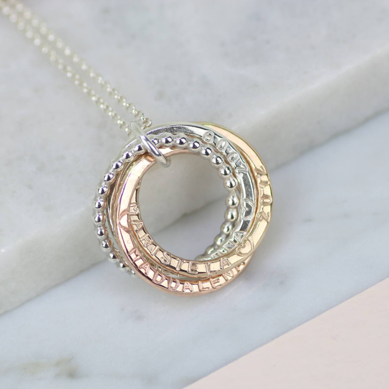 Birthstone Circle Cluster Necklace – Sabina Furst Designs