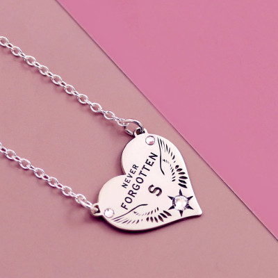 Pet Memorial Jewelry | Sterling Silver | Loss of Pet Necklace | Condolence Gift | Pet Loss Gift | Pet Loss Jewelry | Small Heart Necklace |