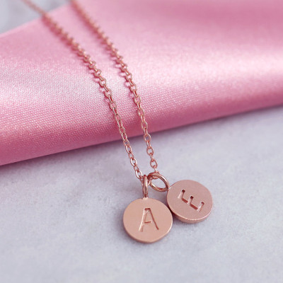 Romantic Necklace | Funny Love card | Romantic Gift Wife | Funny Valentine | Dainty thin Chain | Disc Necklace | Tiny Letter Necklace | RG
