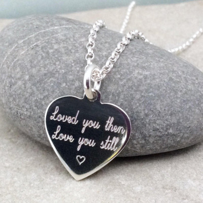Romantic gift, Anniversary gift for wife, wife birthday, gift for women, 25th anniversary, silver necklace, engraved necklace