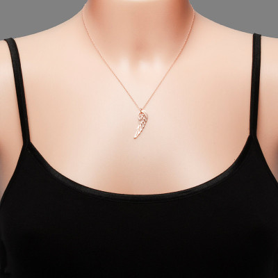 Rose Gold Angel Wing Necklace Necklace/Angel Wing Necklace/Angel Wing