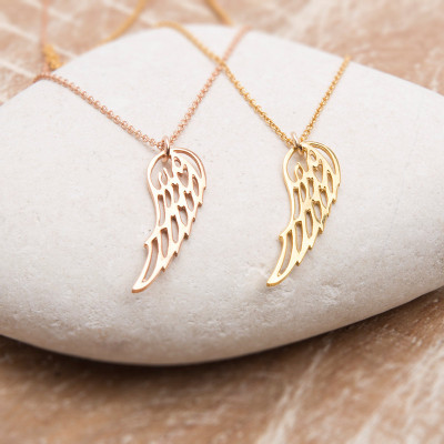 Rose Gold Angel Wing Necklace Necklace/Angel Wing Necklace/Angel Wing