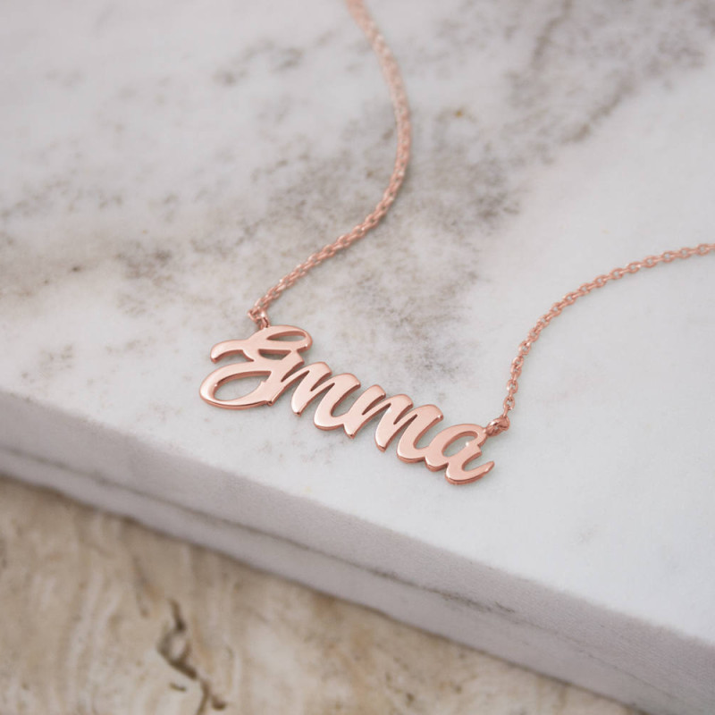 18K Solid Gold Name Necklace