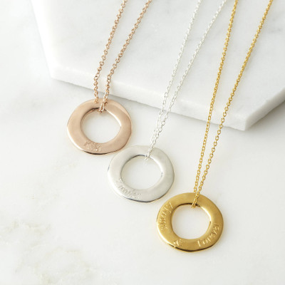 Round personalised Sterling silver, rose gold or gold circle pendant,everyday necklace,gift for her,minimalist jewellery. FREE SHIP
