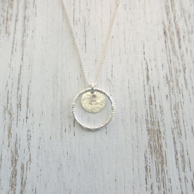 Silver Initial Necklace -  Eternity Necklace - Personalised Necklace - Circle Necklace - Best Friend - Bridesmaid Necklace - Name Necklace