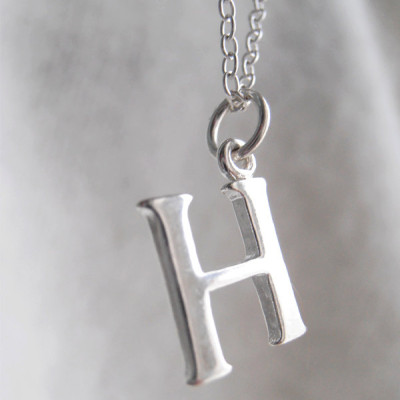 Silver Monogram Necklace - Sterling Silver