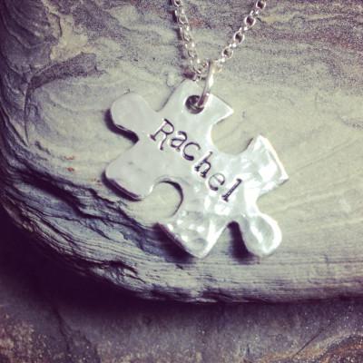 Silver puzzle pendant, interlocking pendant|family pendants|sibling gifts|gifts for cousins|niece gift|personalised pendant|godmother gift