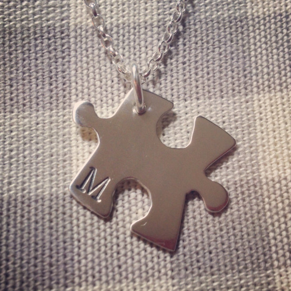 Silver puzzle pendant, interlocking pendant|family pendants|sibling gifts|gifts for cousins|niece gift|personalised pendant|godmother gift