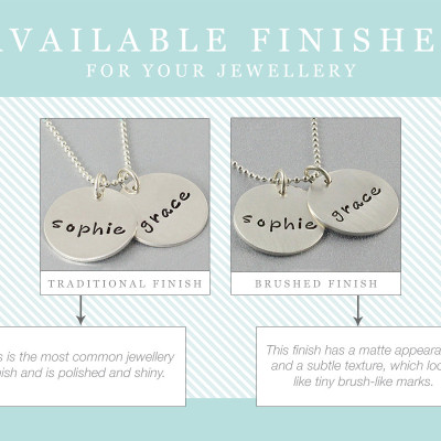 Single Disc Name Necklace - Sterling Silver - Personalised Name Necklace - Identity Necklace - Hand Stamped Name Necklace