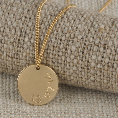 Solid Gold Double Sided Initial Necklace