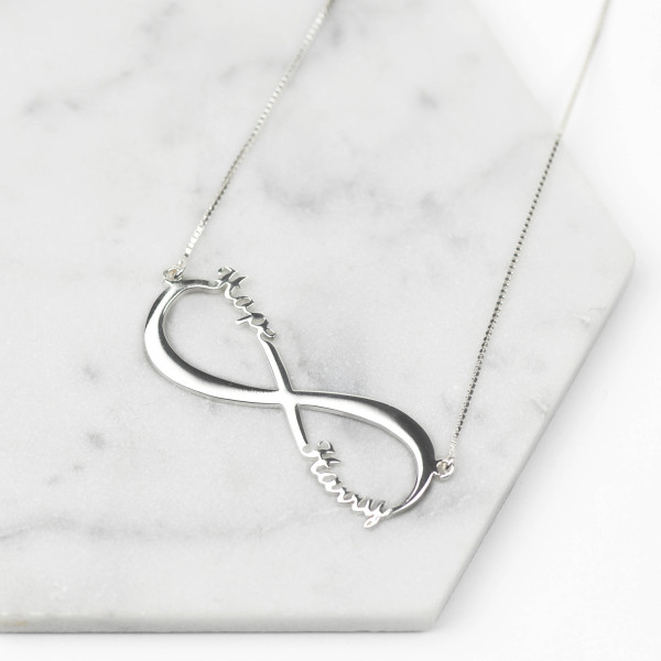 Sterling Silver Infinity Name Necklace • Silver Infinity Necklace • Personalised Necklace • Silver Name Necklace • Custom Name Jewelry