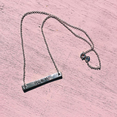 Sterling Silver Personalised Bar Name Necklace