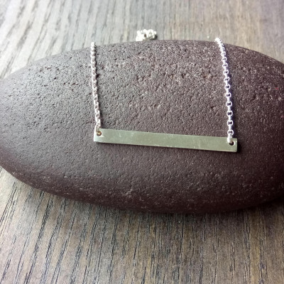 Sterling silver banner necklace
