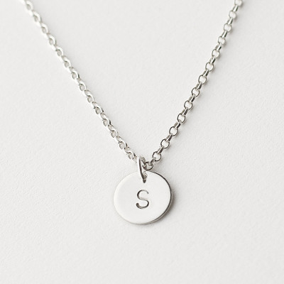 Sterling silver initial necklace - personalised necklace - initial disc necklace - multiple initial jewellery - bridesmaid gift