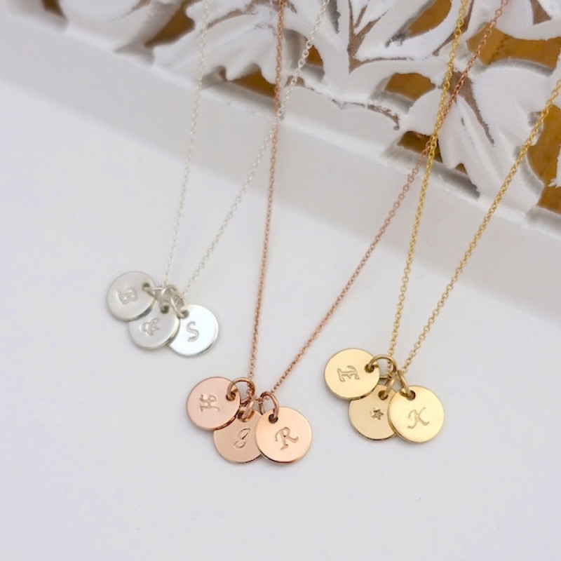 Engravable 18K Gold Plated Initial Tag Pendant Necklace | Jewlr