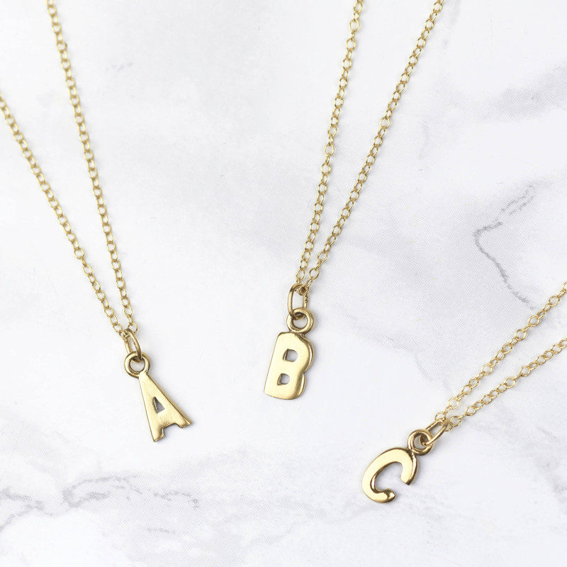 18K Gold Plated Silver Personalized Monogram Name Necklace Pendant Jewelry  Gifts for Her : Clothing, Shoes & Jewelry - Amazon.com