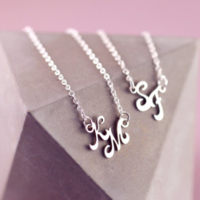 Two Sister Necklace | Soul Sisters Jewelry | Two Letter Necklace | Soul Sisters | Two Initial Necklace | Partners in Crime | Let Love Grow