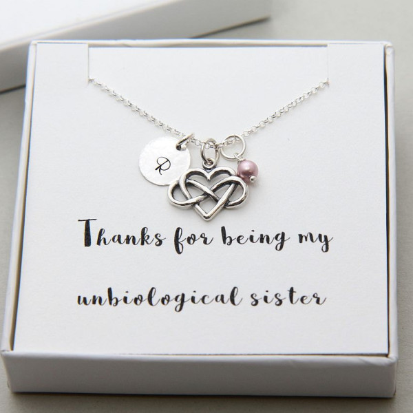 Unbiological Sister, Best Friend Necklace, Personalized Necklace, Friendship Necklace, Sister necklace, Sister Jewelry, Gift for Sister