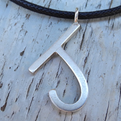 silver initial charm necklace, handmade personalised gifts, sterling silver letter, alphabet jewellery,