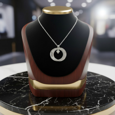 Always In My Heart Personalised Necklace, Russian 2 Ring Name Necklace, Gifts For Her, Gift For Mum, Gifts For Mom, Family Names Necklace Always In My Heart Personalised Necklace, Russian 2 Ring Name Necklace, Gifts For Her, Gift For Mum, Gifts For Mom, Family Names Necklace