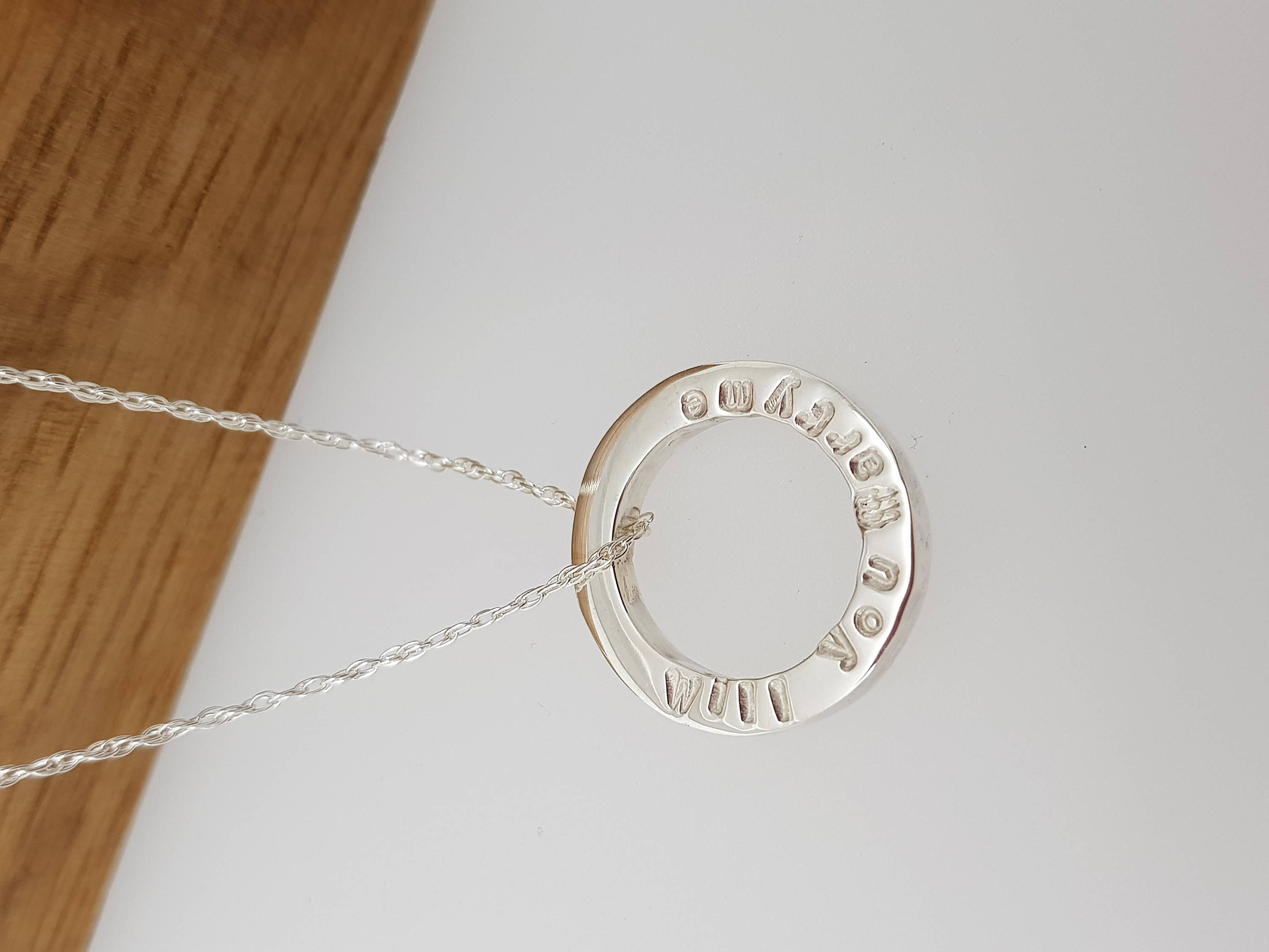 Engagement ring, Will you marry me, Personalised loop/ring pendant