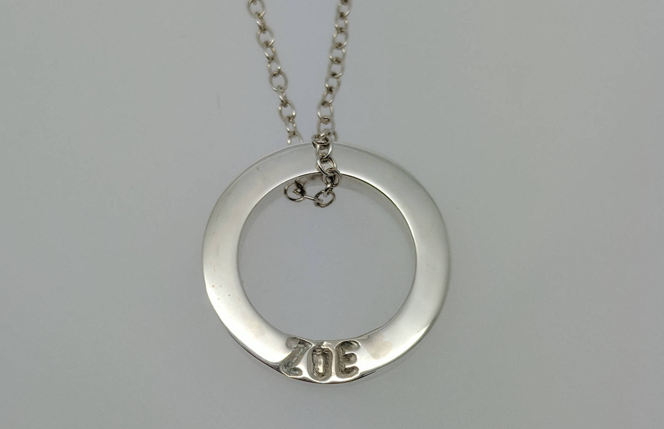 Engagement ring, Will you marry me, Personalised loop/ring pendant