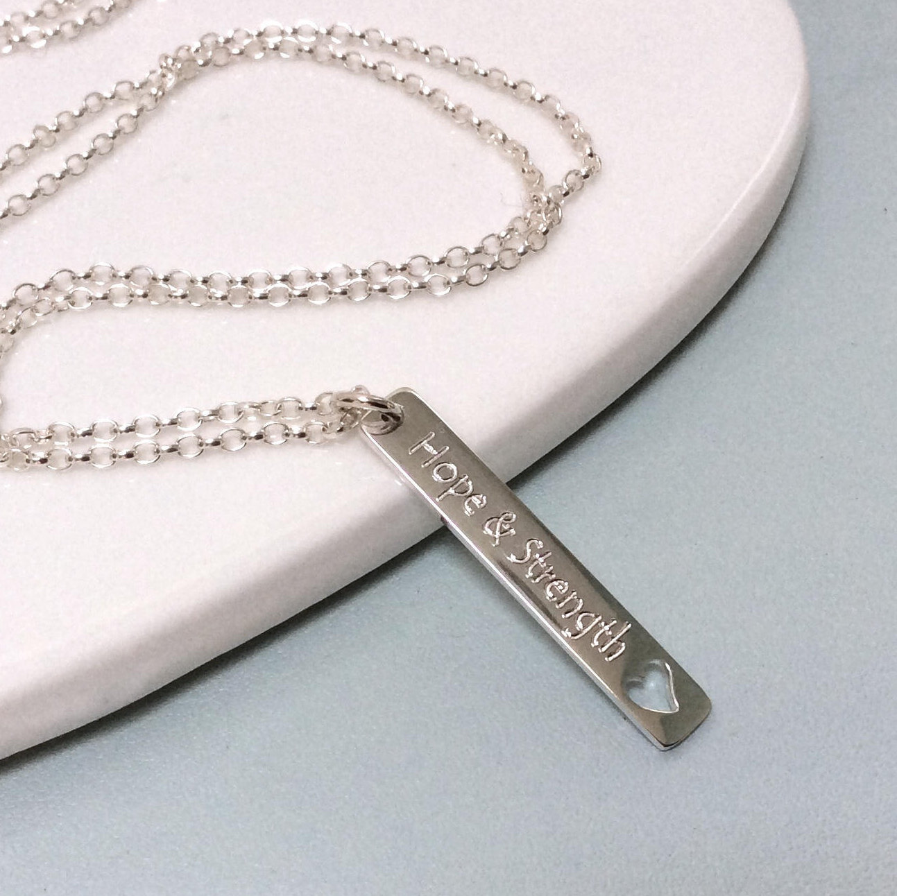Hope and strength necklace, hope jewellery, motivational gift