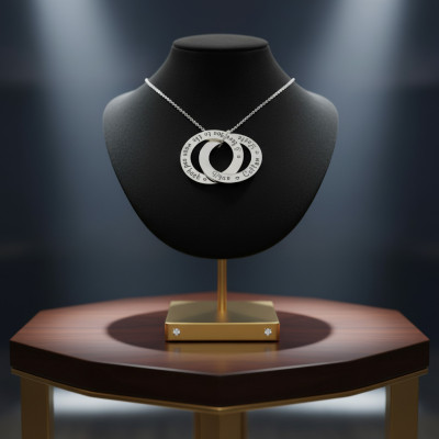 I love you to the moon and back Personalised necklace - circle linked necklace - name necklace - russian wedding ring - gift for her I love you to the moon and back Personalised necklace - circle linked necklace - name necklace - russian wedding ring - gift for her