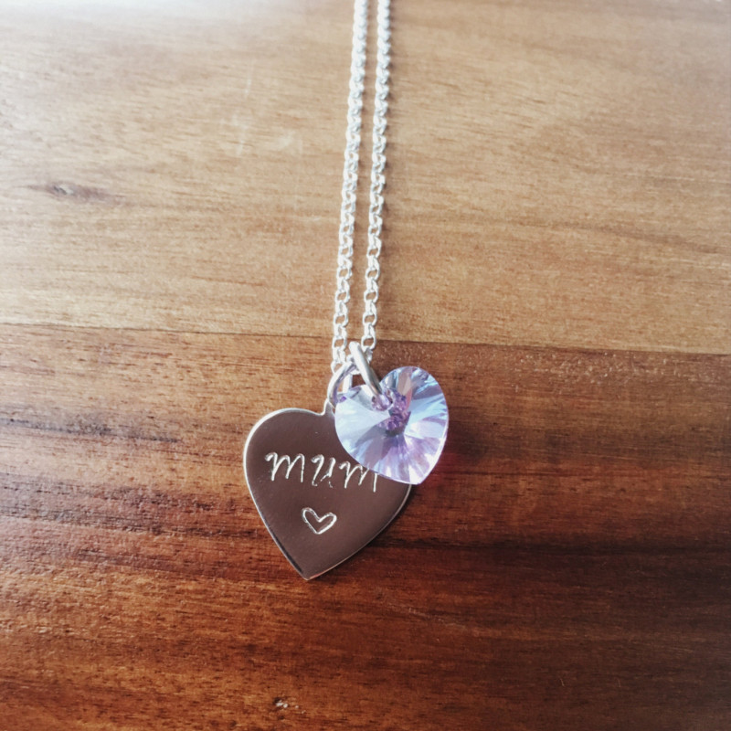 Mothers Day Necklace, Heart Necklace, Present for Mum ...