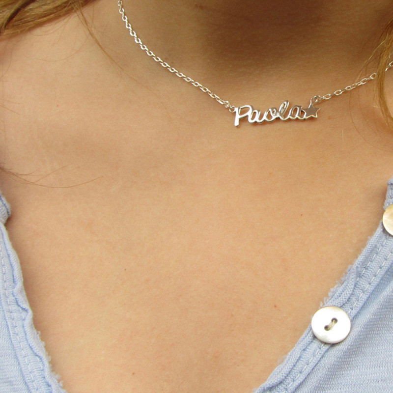 Personalised choker name Clearance
