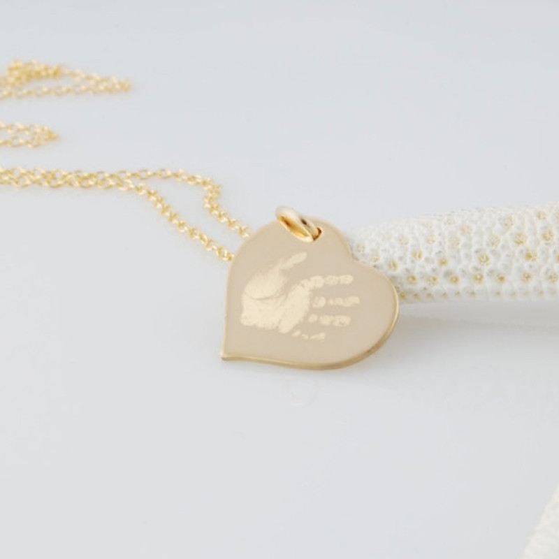 Jewelry for mom Actual Hand Print Handprint Necklace Handprint Necklace Handprint Name Gift For Mom Name Necklace footprint jewelry