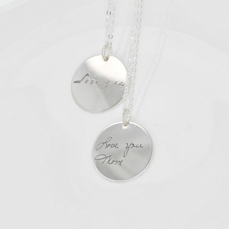Solid silver or gold handwriting necklace – Gina Pattison Jewellery
