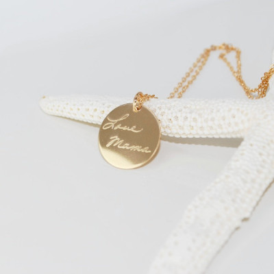 Actual handwriting necklace or bracelet - Signatures or artwork - custom personalized in 14k Gold Filled - Sentimental memorial charm