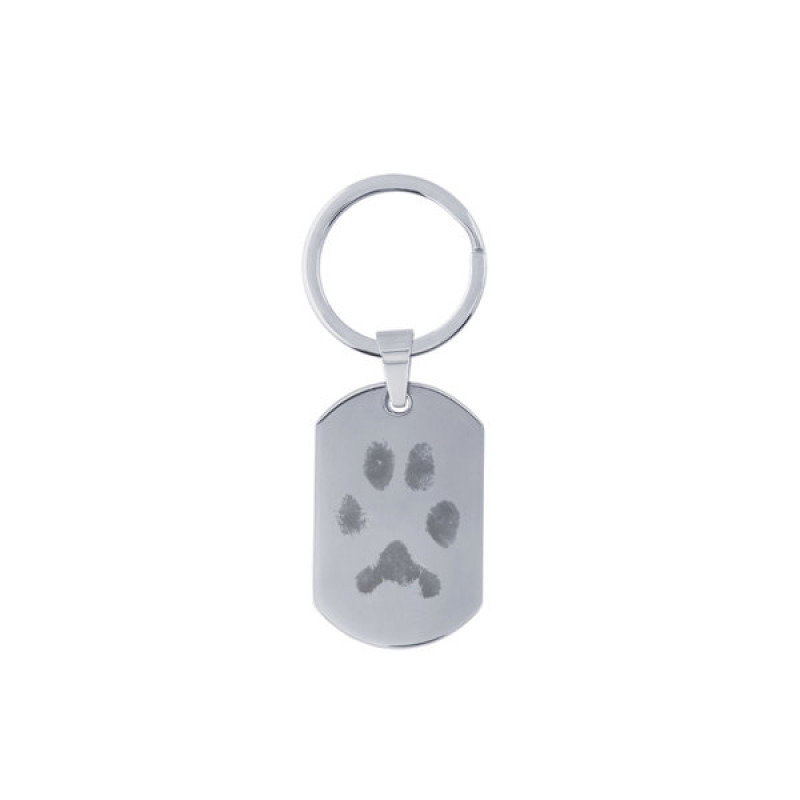 Stainless Steel Paw Out Dog Tag