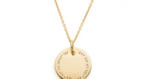 Custom GPS coordinate necklace in all 