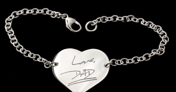 Handwriting charm clearance bracelet