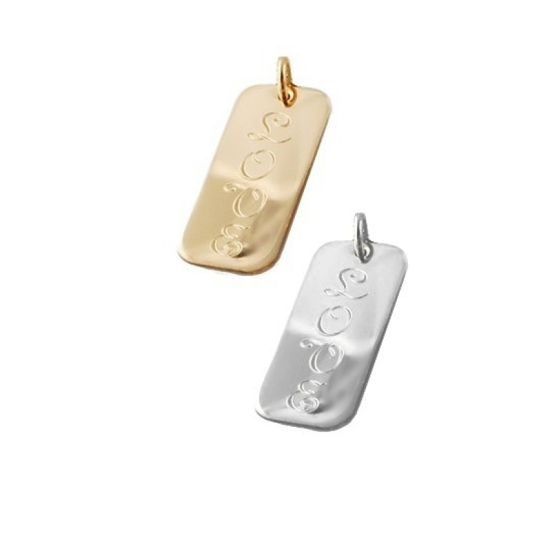 Men Necklace Gold Plated,Embossing Radiation Rectangle Pendant