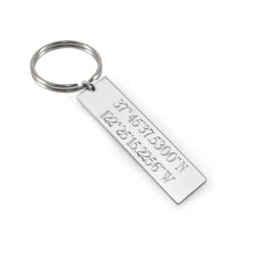 Father's day Gifts - Your babies actual footprints handprint, custom engraved actual handwriting sterling silver keychain - Daddy Est. 2016