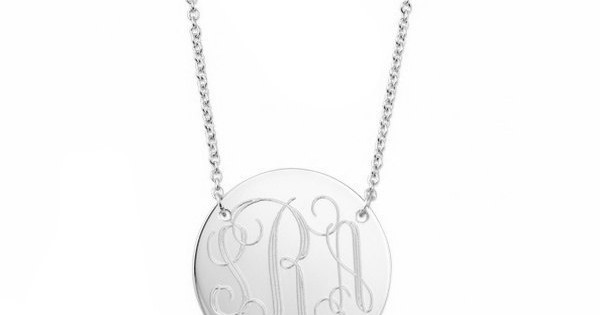 Monogram necklace • Custom two hole 