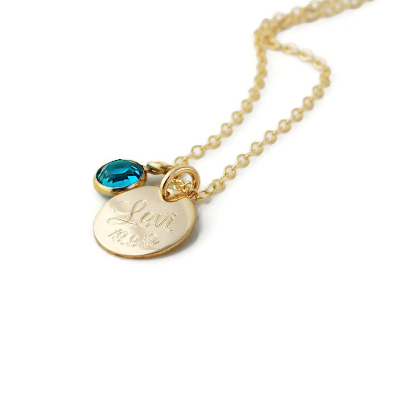 Name necklace with dainty 58quot gold monogram initial pendant personalized unique engraved Mothe 164341427 6544