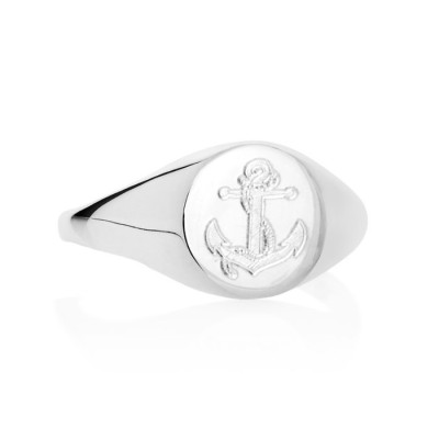 Queen Bee or any other custom design Signet ring in sterling silver - Engrave any crest - Personalized - US sizes 4 5 6 7 8 9 10 & 11